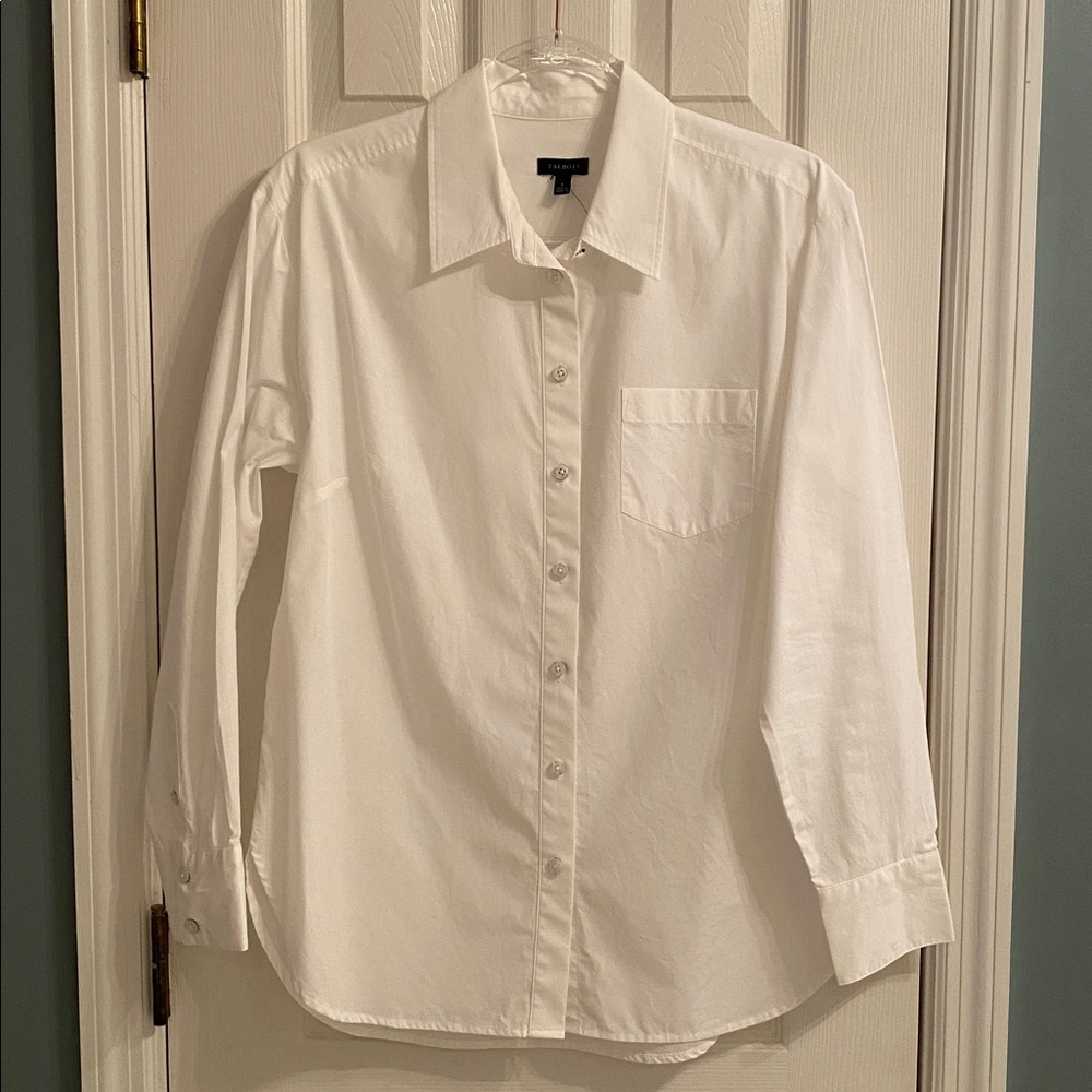 Talbots Size Small White Boyfriend Shirt - NWT (not attached)